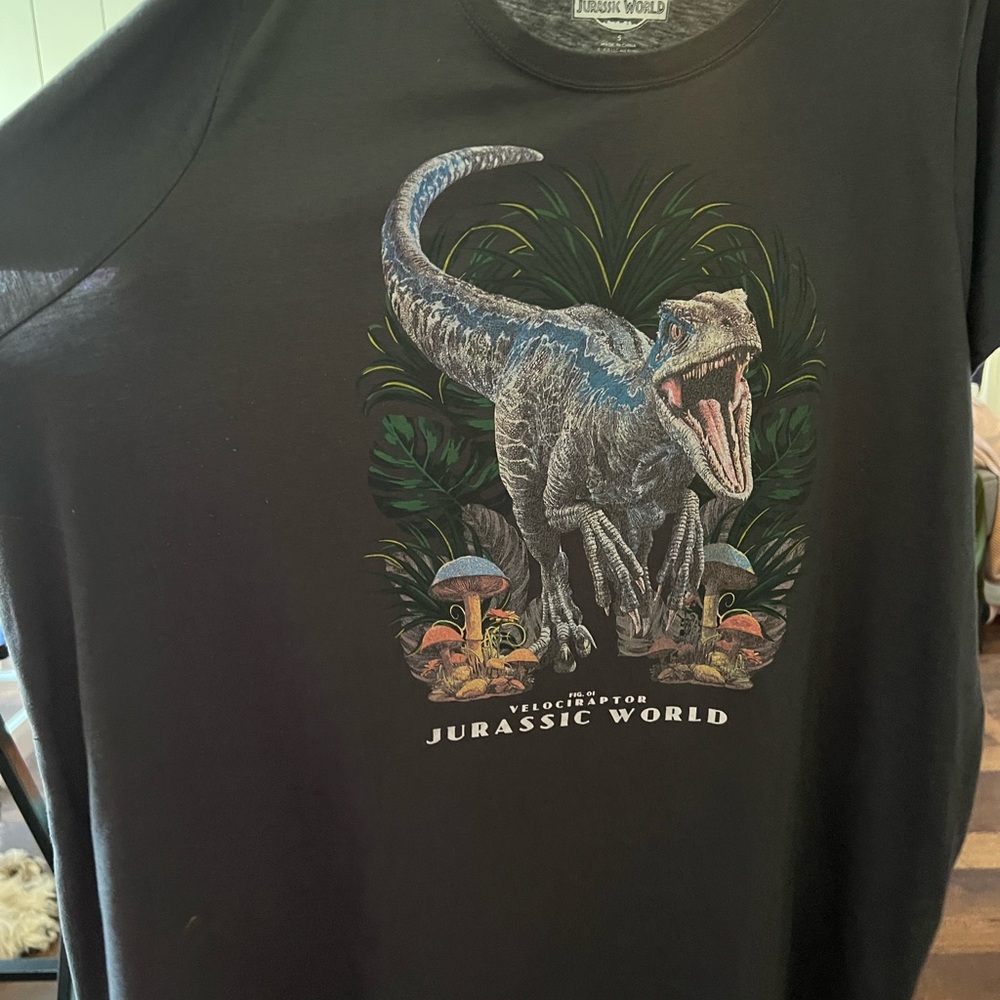 Jurassic World Velociraptor Graphic Tee - Black
